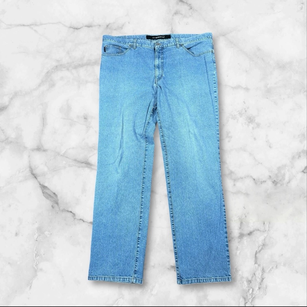 Set Of 2 Alberto Tommy Stretch Ring Jeans Mens Size 60/ USA 44 Inseam 33 In - Picture 4 of 15